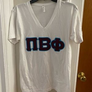 Pi Bet Phi stitched letters